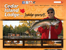 Tablet Screenshot of cedarislandlodge.com